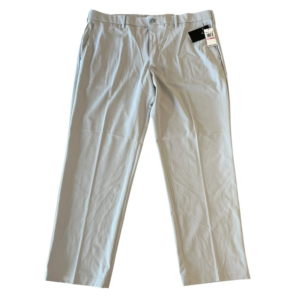 NWT Callaway High Rise Opti Dr Performance‎ Golf Pants Mens 40x30 Gray Stretch